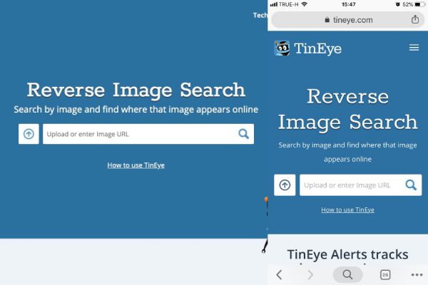 วิธีค้นหาข้อมูลรูปภาพ Tineye.com